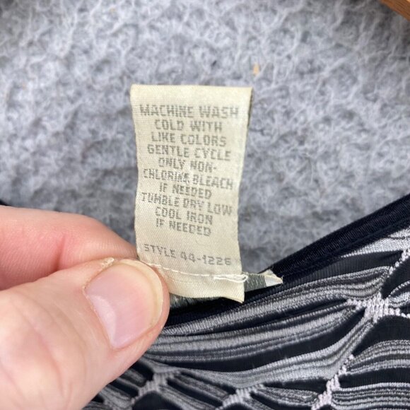 J Jill Top Womens Extra Large Gray Burnout Surplice Neck Long Sleeves Stretch - Picture 6 of 9